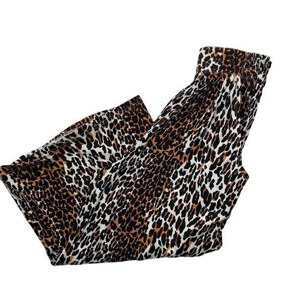 Last Exit VTG 100% Cotton Boho/ Festival Leopard  Midi Pants Sz M‎ - Picture 2 of 5